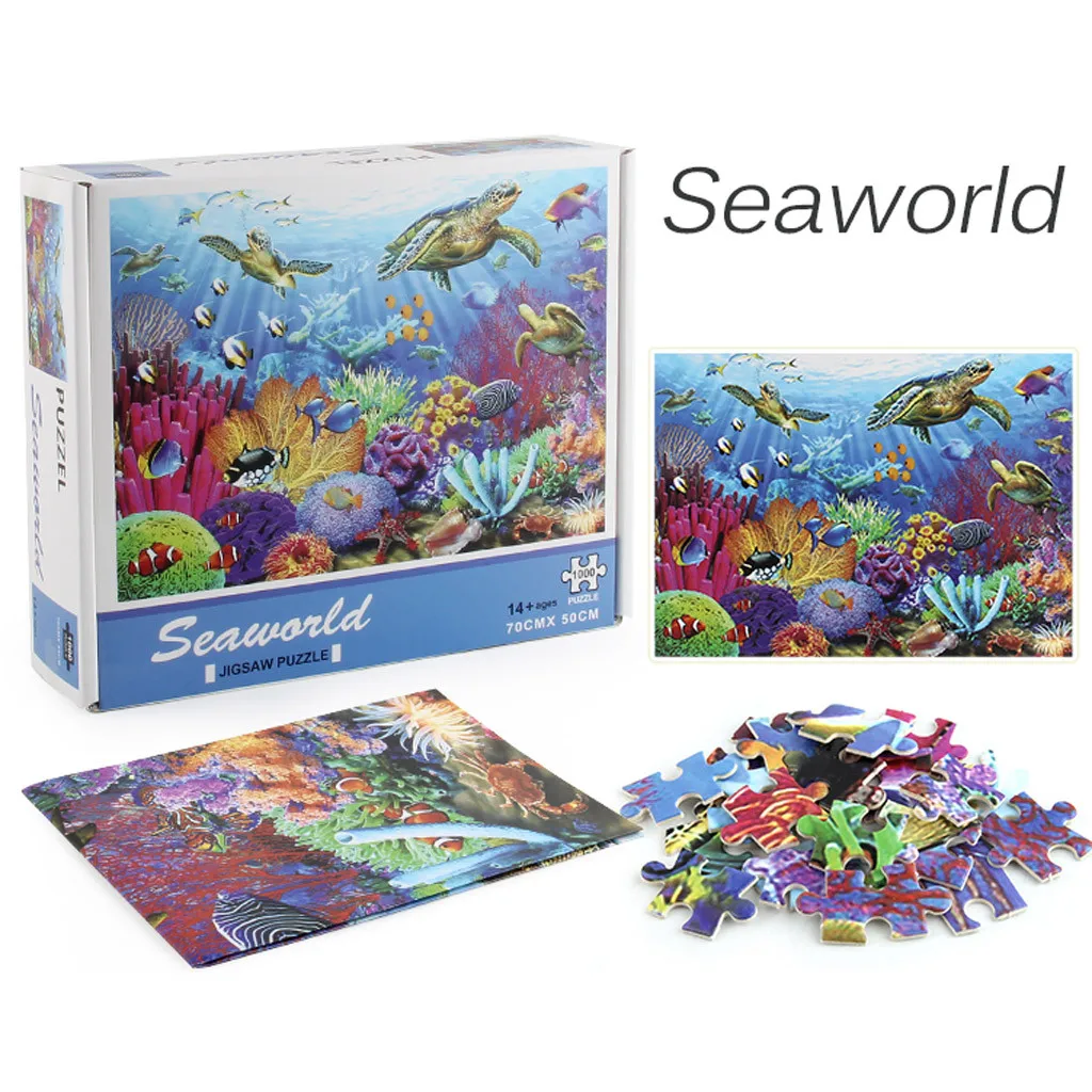 

1000pc Sea World puzzle toys Developing Intelligence For Adults Kids toys Paper Puzzle puzzle toys kids educational toys