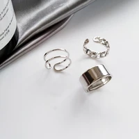 jewelry gifts women simple opening adjustable three piece set rings