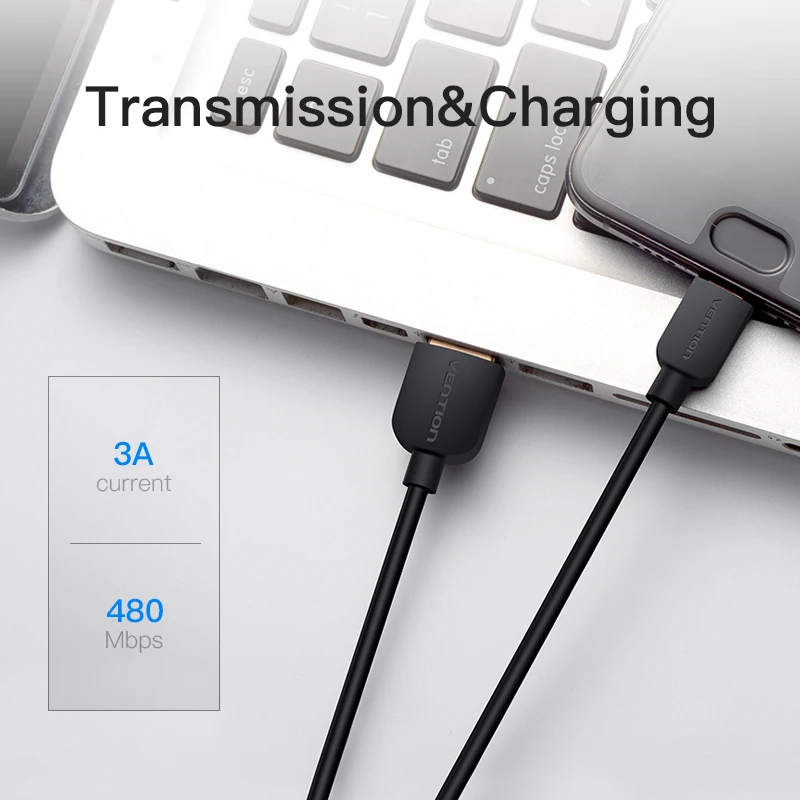 Vention USB Type C кабель для Samsung S10 Huawei P30 Pro быстрая зарядка Type-C мобильный телефон