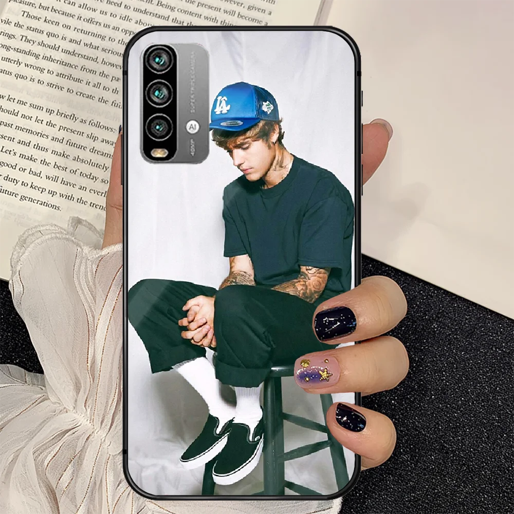 

Justin Bieber Phone Tempered Glass Case Cover For Xiaomi Redmi note k 7 8 9 10 30 40 A C T S Pro Painting Pretty Bumper