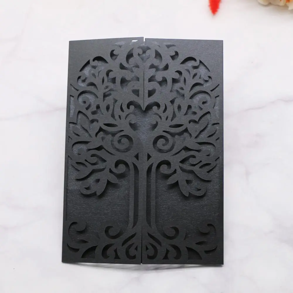 

35PCS/LOT Wedding Decoration Tree Wedding Invitations Cards Envelop inner Ceremony Blessing Card Greeting Party Invitation Card