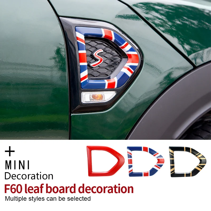 

2pcs Car exterior accessories front fender side light decoration cover Sticker For MINI COOPERS COUNTRYMAN F60 car styling Refit