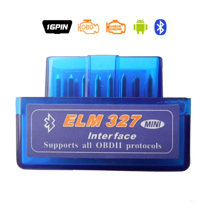 Hot MINI ELM327 Wifi function ELM 327 OBD2 V1.5 in English auto diagnostic tool for android/ios mini elm327 Blue PIC25K80 chip