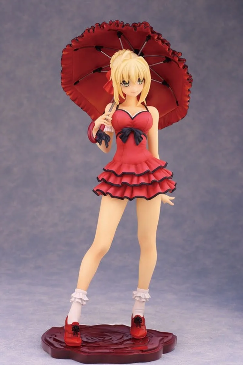 

Red Dress Saber Nero Anime Fate Stay Night Figuras Action Figure Model Collection Toys Sexy Alphamax Fate Figurine Dolls 18cm