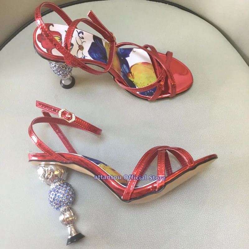 

Босоножки женские с ремешками на каблуке 10 см, цветные сандалии-гладиаторы с ремешками, украшенные хрустальными бусинами, Узкие классическ...