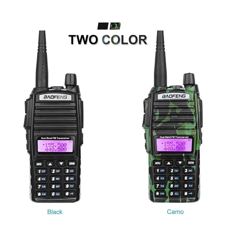 BaoFeng UV 82 Двухдиапазонная 136 174 МГц (VHF) 400 520 (UHF) 5 Вт двухсторонняя радиостанция