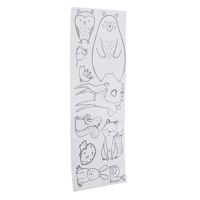 Новые Мультяшные животные наклейки на стену стеснительный медведь лиса детская