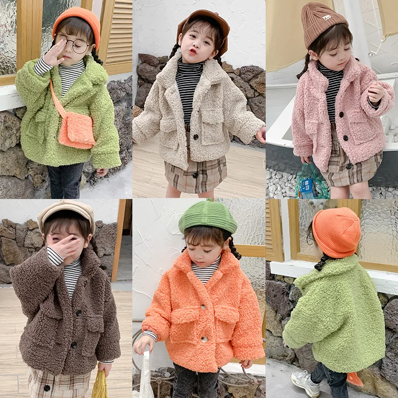 Новинка 2019 г. детское осенне зимнее утепленное пальто из овечьей шерсти для