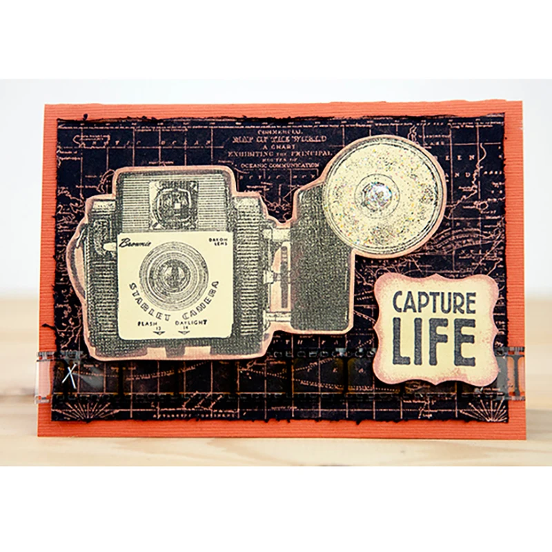 2021 Новые прозрачные штампы в стиле ретро с узором для камеры самостоятельного