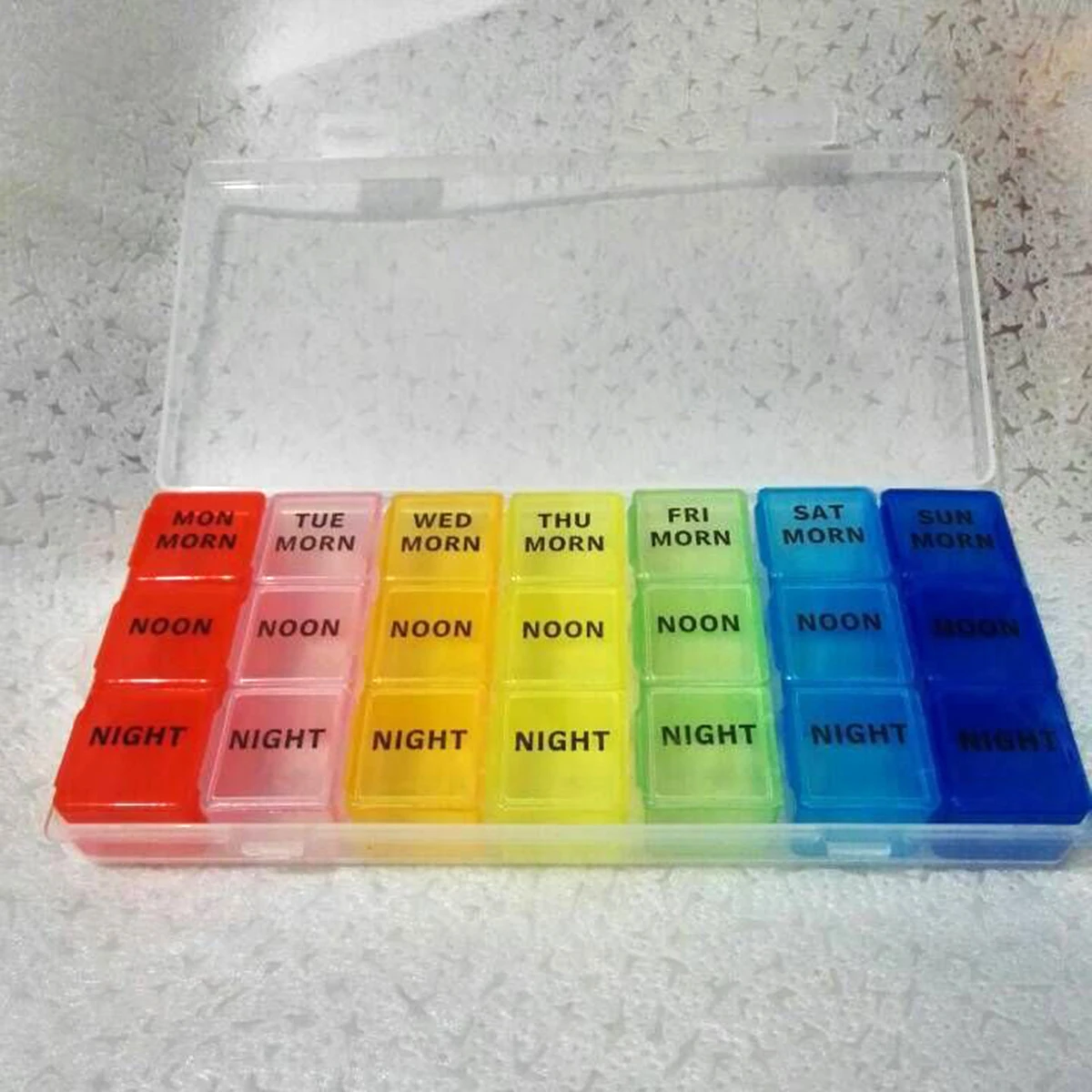 

Weekly 7 Days Pill Medicine Box Holder Organizer Weekly 7 Day 21 Slots Pill Storage Box for Medications Supplements Vitamins