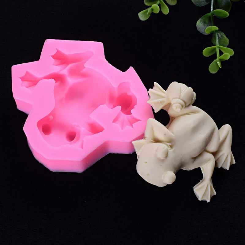 

Silicone Fondant Mold Frog Shape Cake Chocolate Soap Mould Pastry Decoration Baking Tool