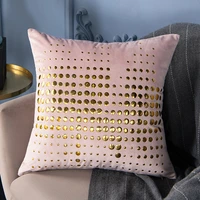 new velvet light luxury sequin sofa pillow car pillow office back cover bright sparkling pillowcase 45x45cm