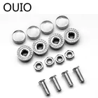 OUIO 16 шт сделанных из нержавеющей стали болты автомобилей номерных знаков каркас хромированный винт для Volkswagen Рено Тойота Peugeot 307 аксессуары