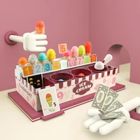 kids pretend play kitchen toys simulation food ice cream for children early learning cash register play house christmas gifts