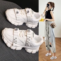 dad shoes female ins trendy 2021 summer new mesh breathable student all match rhinestone sports light casual shoes