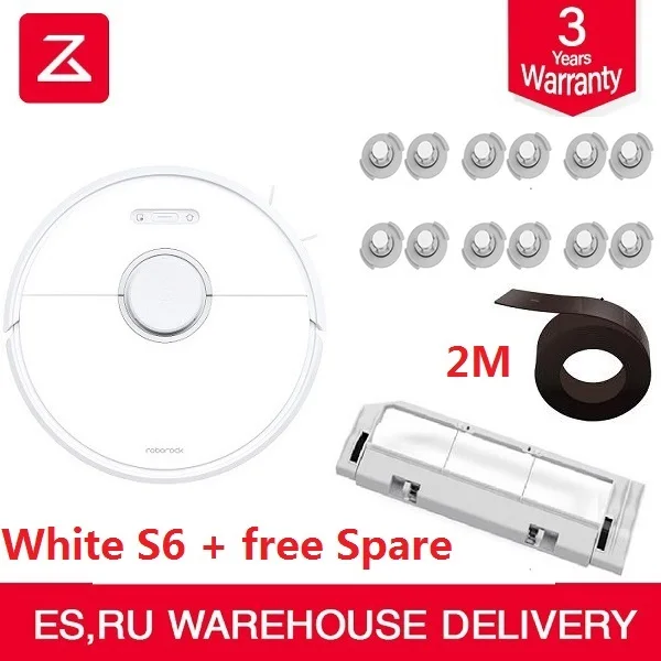S6 add A spare parts Робот-пылесос Roborock S6 работает с Google мощный домашний автоматический подметание пыли стерилизация умная планируемая мойка - Цвет: S6 add A spare parts
