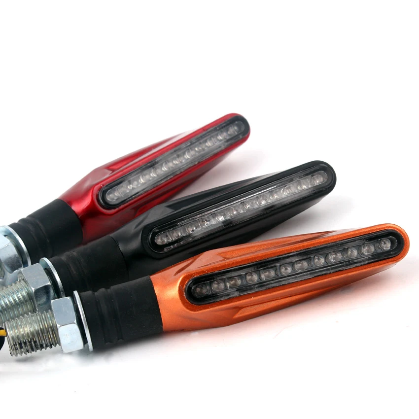

1 Pair Fashional Motorcycle Led Turn Signal Light 12 LED Flasher Light Universal Flexible Winker for all 12V Bikes Modify part