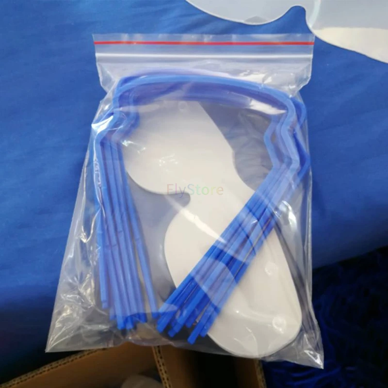 10 шт./компл. одноразовые стоматологические защитные стекла для лица рамка с 1