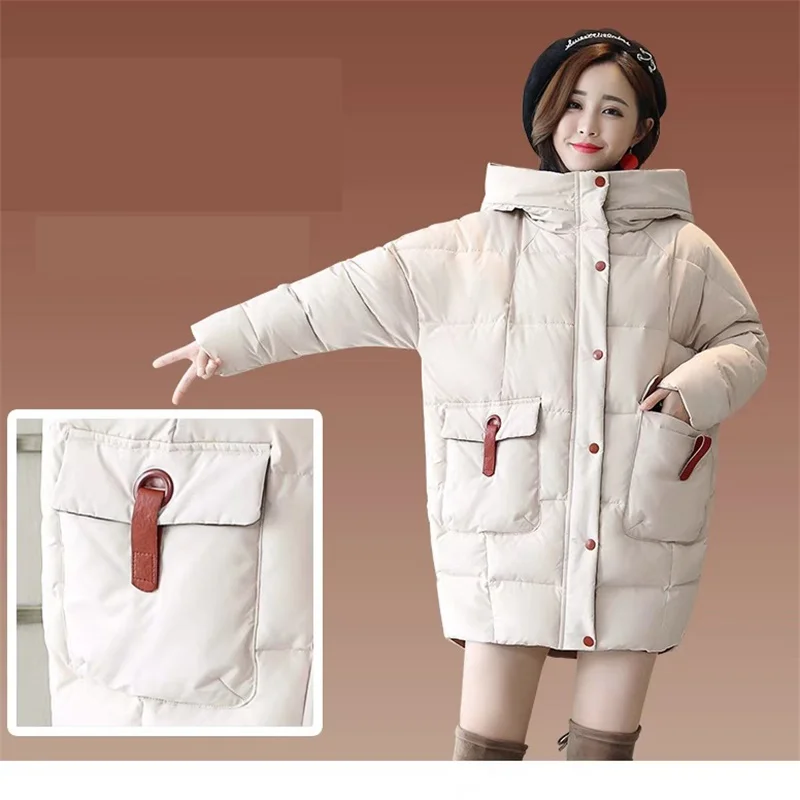 

Plus Size Down Padded Jacket Women Winter Loose Ins Mid-Length Maternity Outerwear Jacket 2020 New Fashion Overcoat