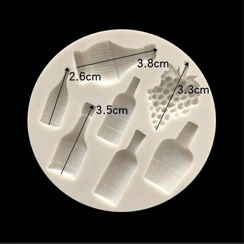 Аксессуары для украшения выпечки бутылка вина помадка торт силиконовая форма