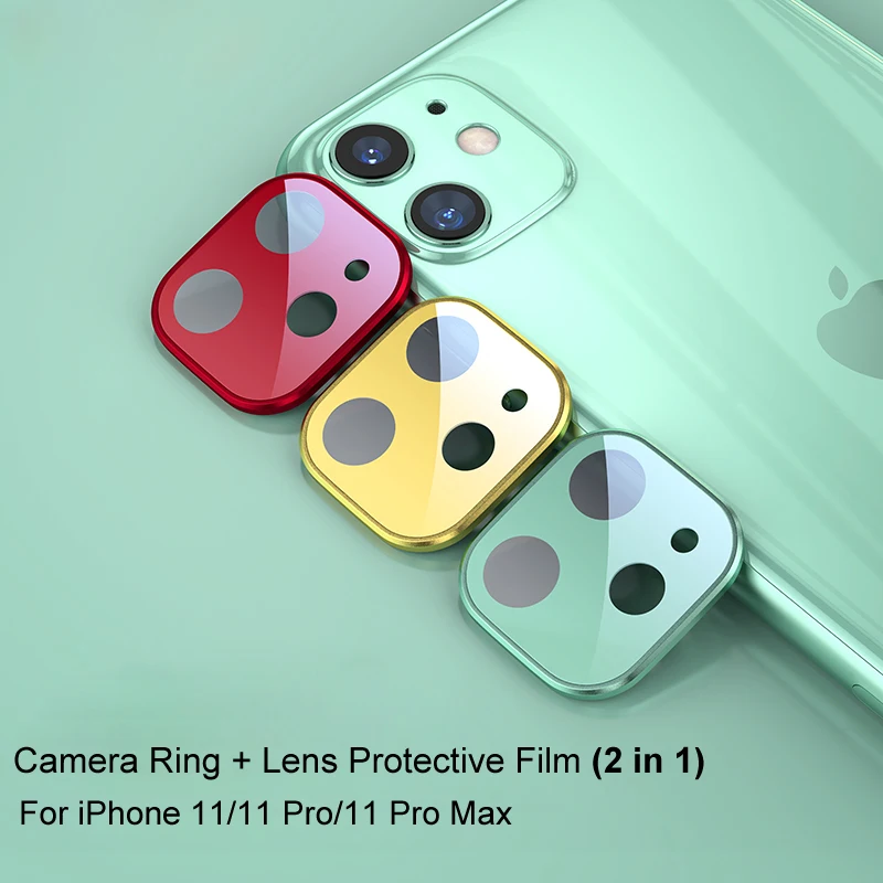 2 в 1 защитное кольцо для объектива iPhone 11 Pro Max|Защитные стёкла и плёнки телефонов| |