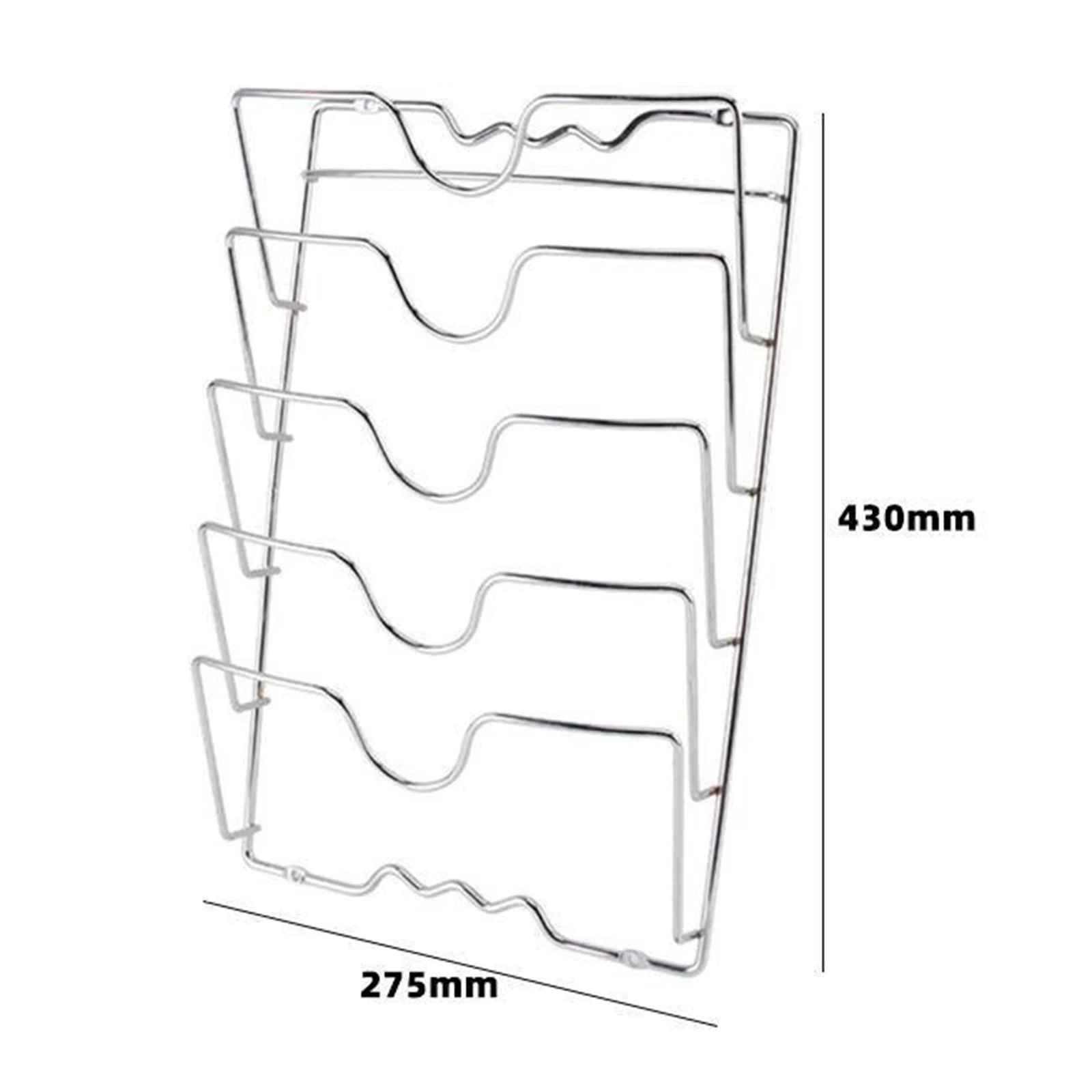 

Iron Pot Lid Cover Holder Organizer Container Drainer Wall Mounted