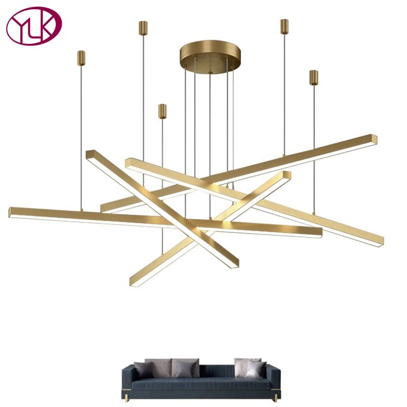New Modern LED Chandelier Lighting Brief Gold Home Decoration Hanglamp Living Dining Room Light Fixtures Kitchen Island Lamp