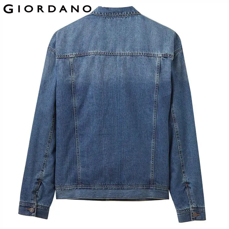 Giordano мужские куртки карго с длинным рукавом легкие джинсовые отложной воротник