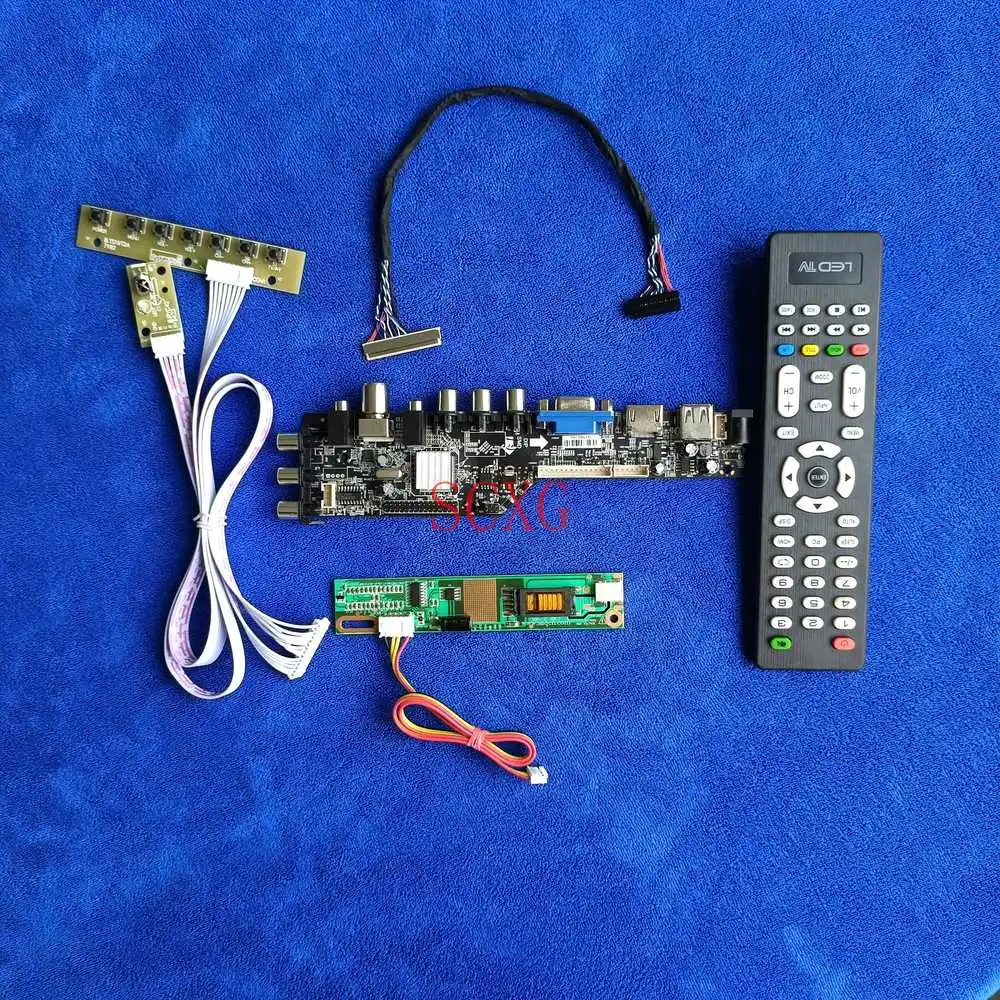 

Подходит для LQ150X1LH3B/LQ150X1LHC3/LQ150X1LHS2/5, совместимому с HDMI, VGA, AV USB плата контроллера LVDS 30-контактный DVB цифровой 1024*768 комплект 1 с холодным катодом (...