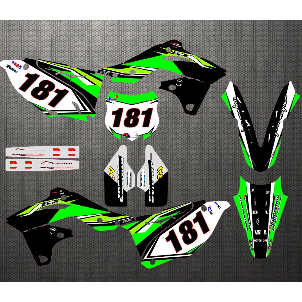 Мотоциклетные графические наклейки Фоновые наклейки для Kawasaki KX250F KXF250 KXF 250 KX 250F 2013