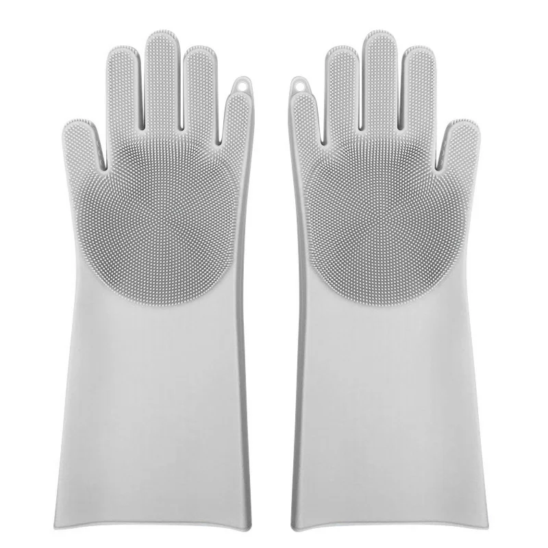 Волшебные силиконовые перчатки для мытья посуды латексные садовые резиновые