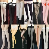 in stock 16 female soldier high elastic stockings cute student socks stockings accessories pantyhose for 12 inches woman body