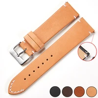 22mm watch band quick release top grain nubuck leather strap for tissot seiko ultra thin soft 16mm 18mm 20mm 24mm 22mm brown