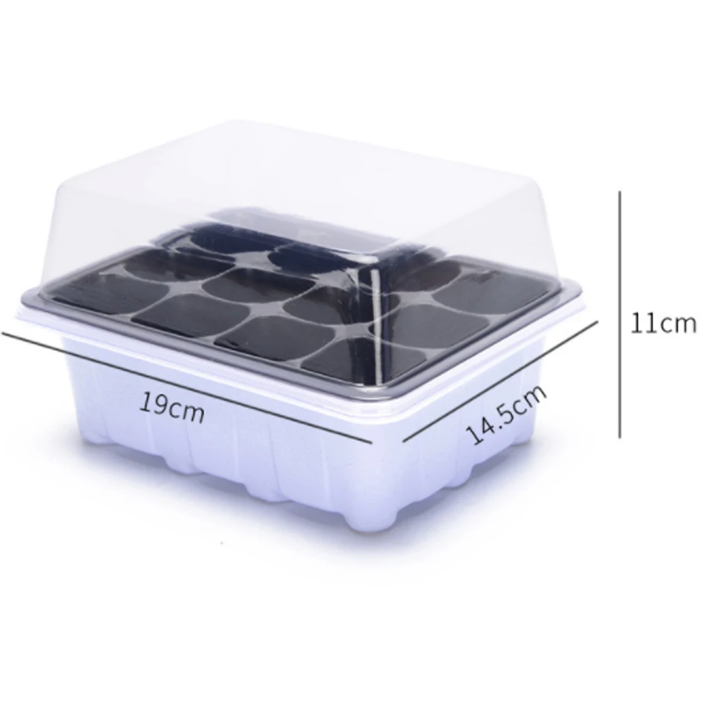 10 упаковок стартовый поднос для рассады с куполом и основанием 12 ячеек