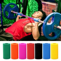 silicone great thick bar fat dumbbell grips small size weight bar grip long lasting for fitness training