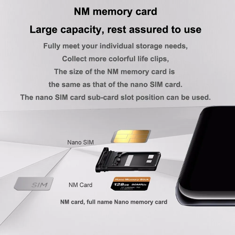 Nano Memory Stick NM карта для huawei P30 Pro 128 ГБ 90 МБ/с./с nm-карта с USB3.1 Gen 1 type-C двойное использование TF/NM кардридер