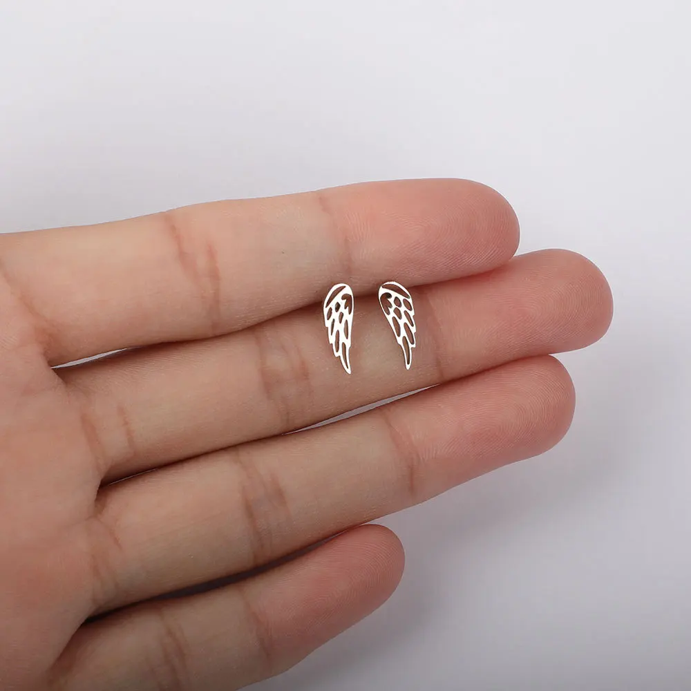 

1 Pair 316L Stainless Steel Hypoallergenic Lovely Mini Heart Star Sun Hand Earring Stud for Women Girl Earring Jewelry Wholesale