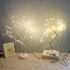 36108 светодиодный медный провод дерево настольная лампа с питанием от USB в скандинавском стиле Съемная Базовая лампа Свадебные вечерние украшения стола настольная лампа