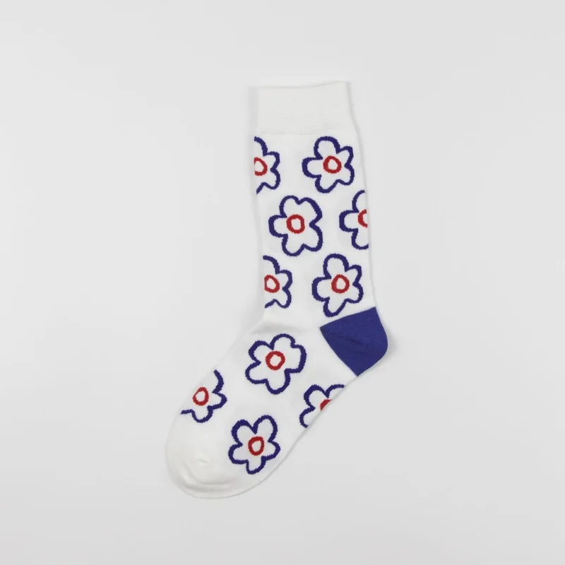 

Socks Women Flowers Woman Sock Cotton Happy Colorful Standard High Sox High Quality Ladies Spring Autumn Trendy Lady Skarpetki