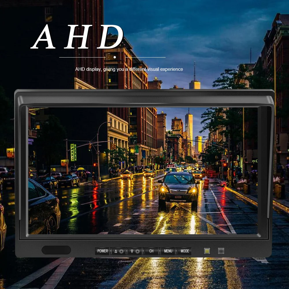 9-дюймовый AHD 4-канальный видеорегистратор автомобильный монитор камера заднего
