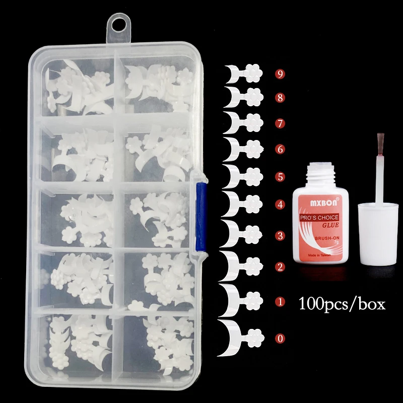 

100/500pcs French Nail Tips with Nail glue set Fake Nails Detachable Nails Art Decoration 10 Sizes Professional salon Tool