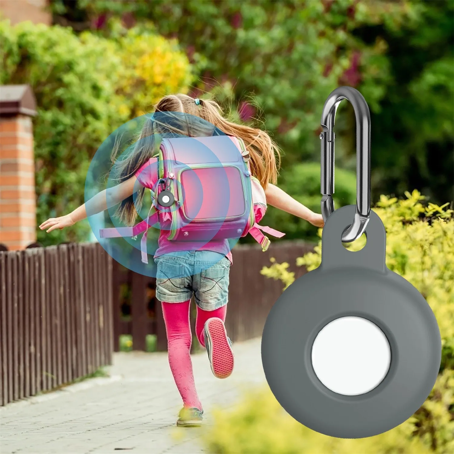 

Anti-lost Device Keychain For Airtags Silicone Protective Sleeve Case Cover Anti-lost Device Keychain Cat Dog Anti-lost