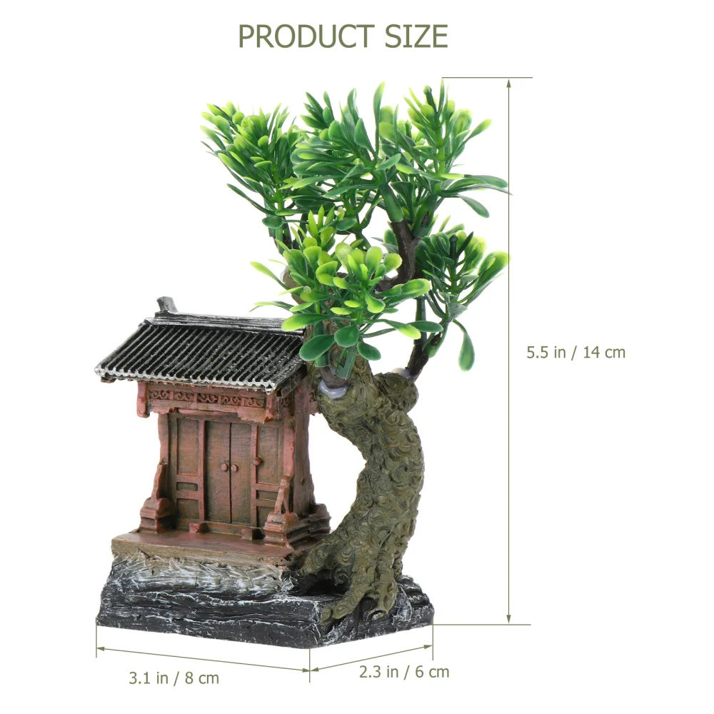 

Fish Tank Tree House Adornment Tree Decor Aquarium Resin Craft Landscape