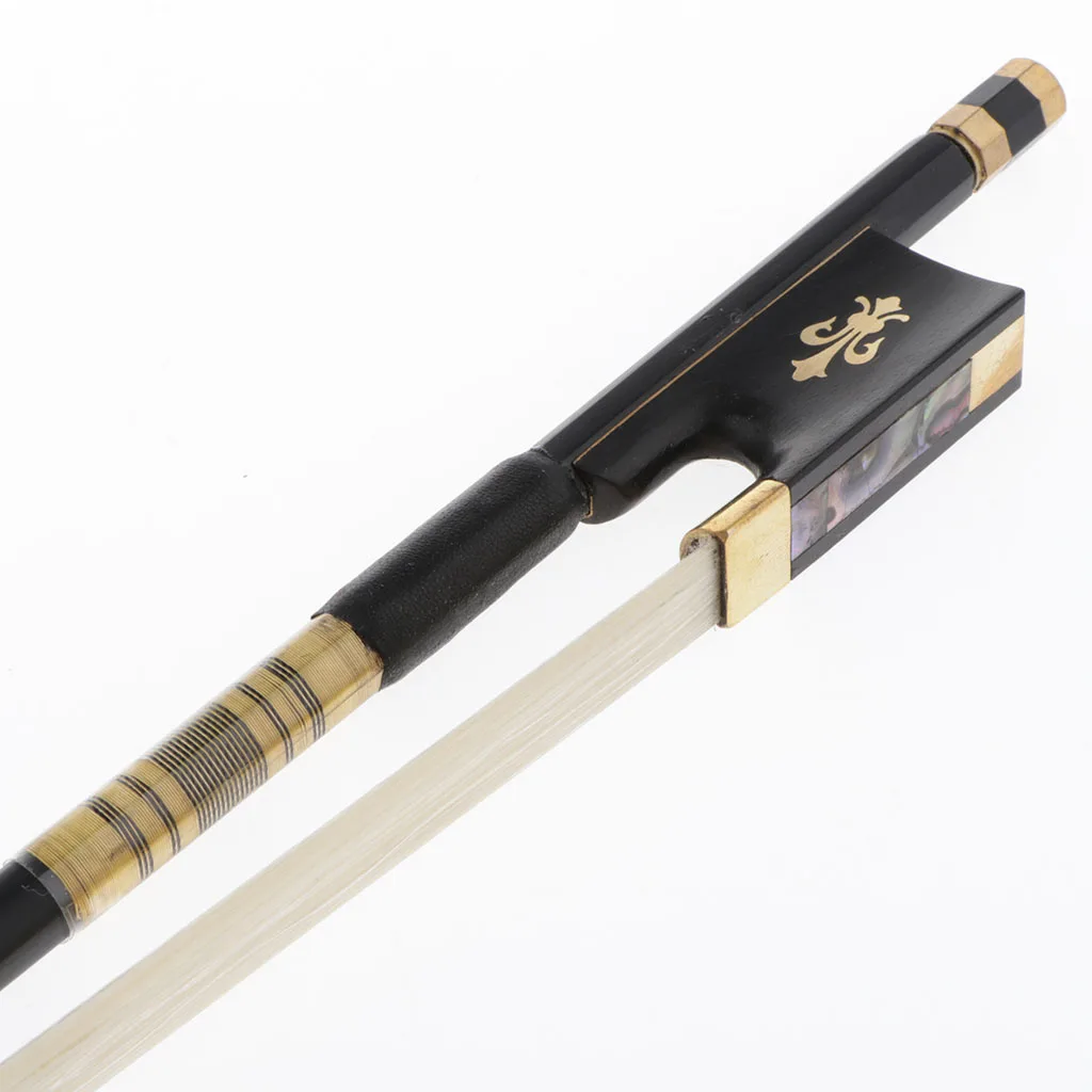 

4/4 Carbon Fiber Violin Bow With Carved Tail, Good Balance, Black
