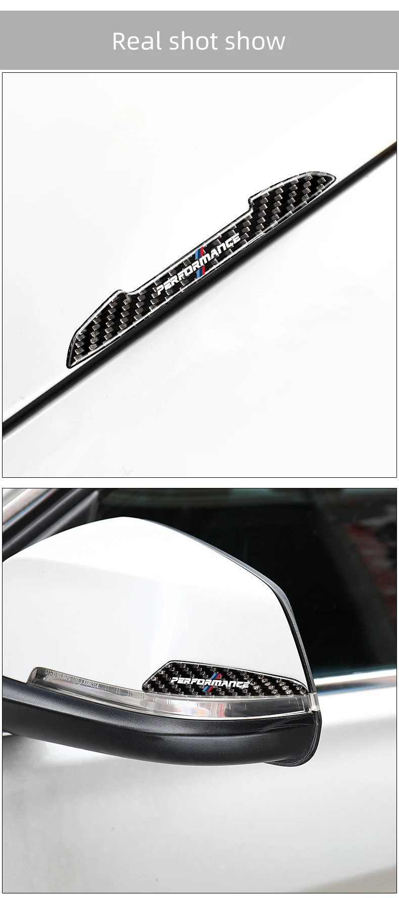

6pcs/set Carbon Fiber Door Strips Anti Scratch Sticker for BMW Door Rearview Mirror Car Body Styling Accessories