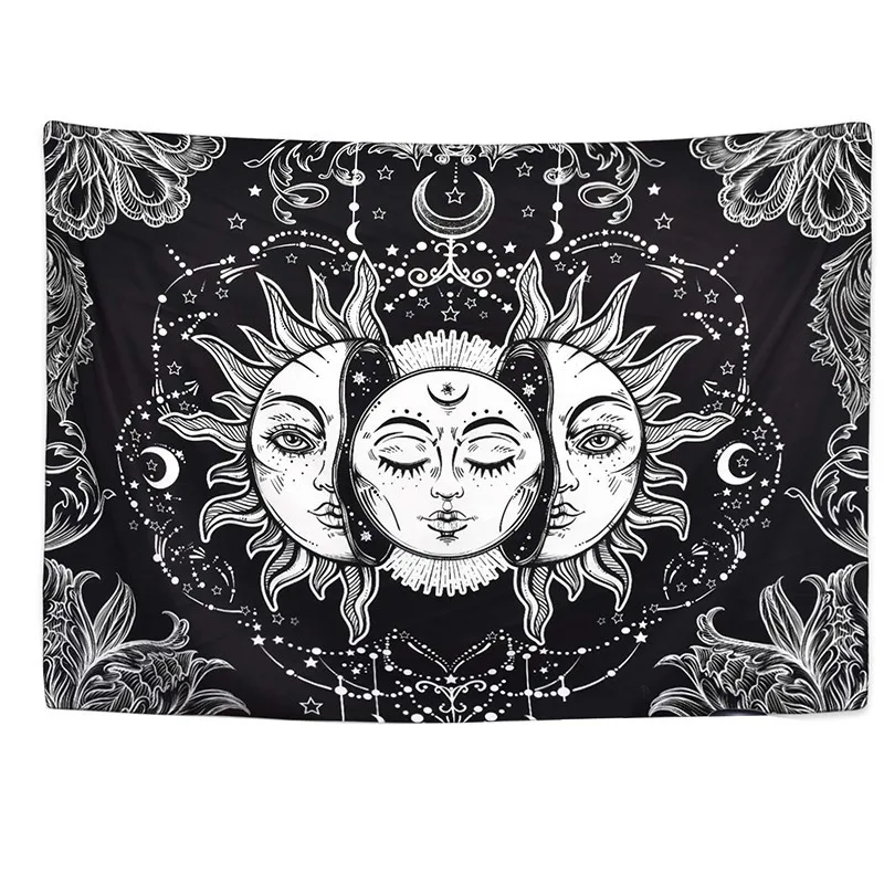 

Sun Tapestry Witchcraft Wall Hanging Boho Decor Moon Blanket Hippie Bedroom Living Room Psychedelic Farmhouse Decor