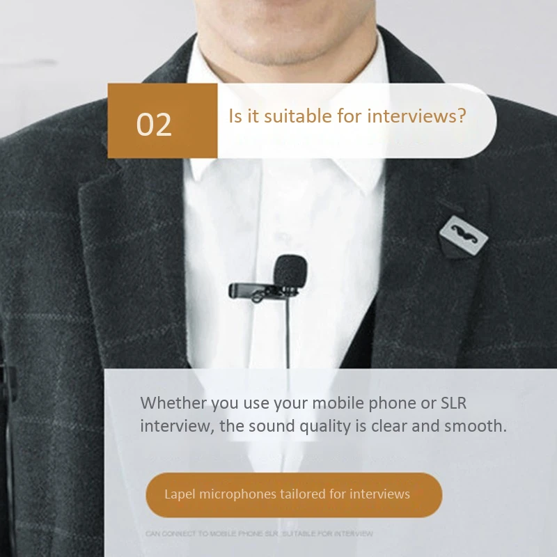 Микрофон 6 м всенаправленный клип на лацкане видео микрофон для IPhone Canon Nikon DSLR Super