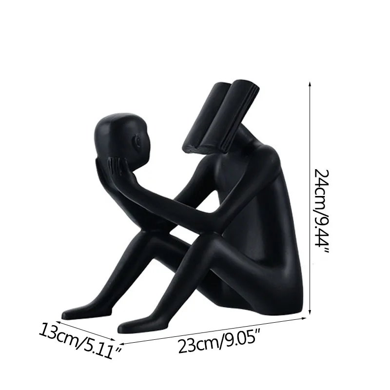 

Home Decoration Furnishings Resin Abstract Figure Statue Thinker Sculpture Livng Room Bookcase Dispalt Ornament Business Gifts