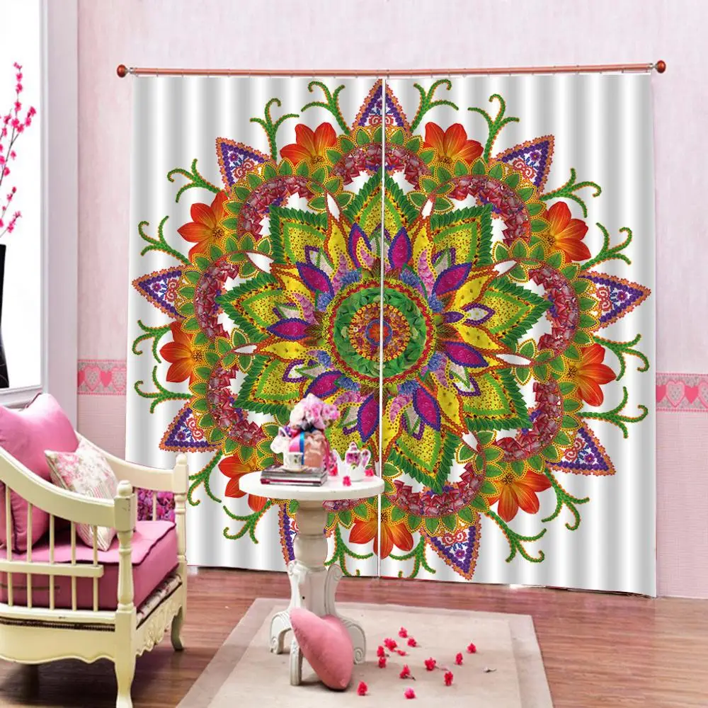 Роскошные 3D затемняющие шторы с Европейским узором занавески для спальни