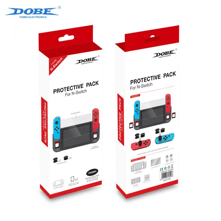 5 In 1 Protective Set For Nintend Swith Console Integrated Case+Screen Protector+Thumb stick Cover+Wet/Dry Wipes+Cleaning Cloth |